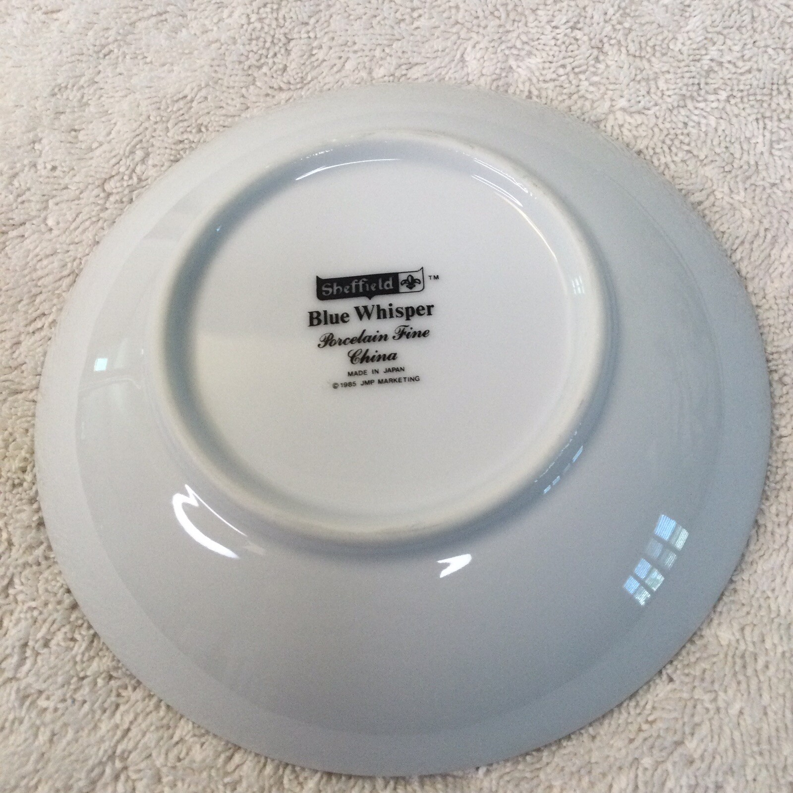 SHEFFIELD Blue Whisper Porcelain Fine China Dessert Bowl. Made in Japan-Exc Cond