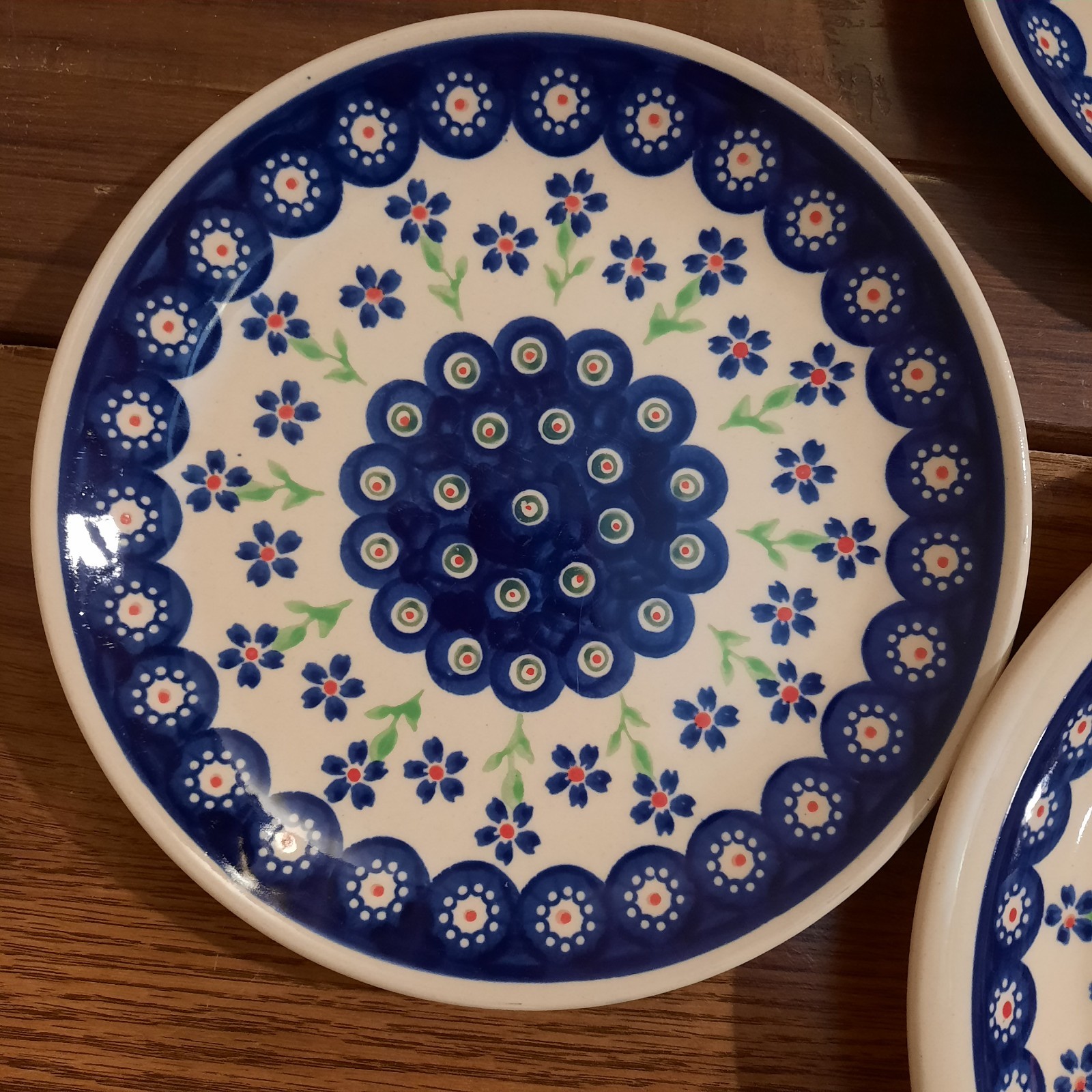 11-Piece Wiza, Boleslawiac Handmade & Hand-Painted Dishes~Platter, Plates, Bowls