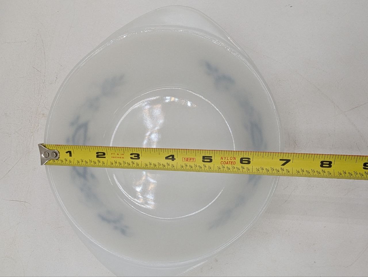 Lot of 4 Glasbake Glass Dishes Blue Floral Pattern Bakeware – EB7