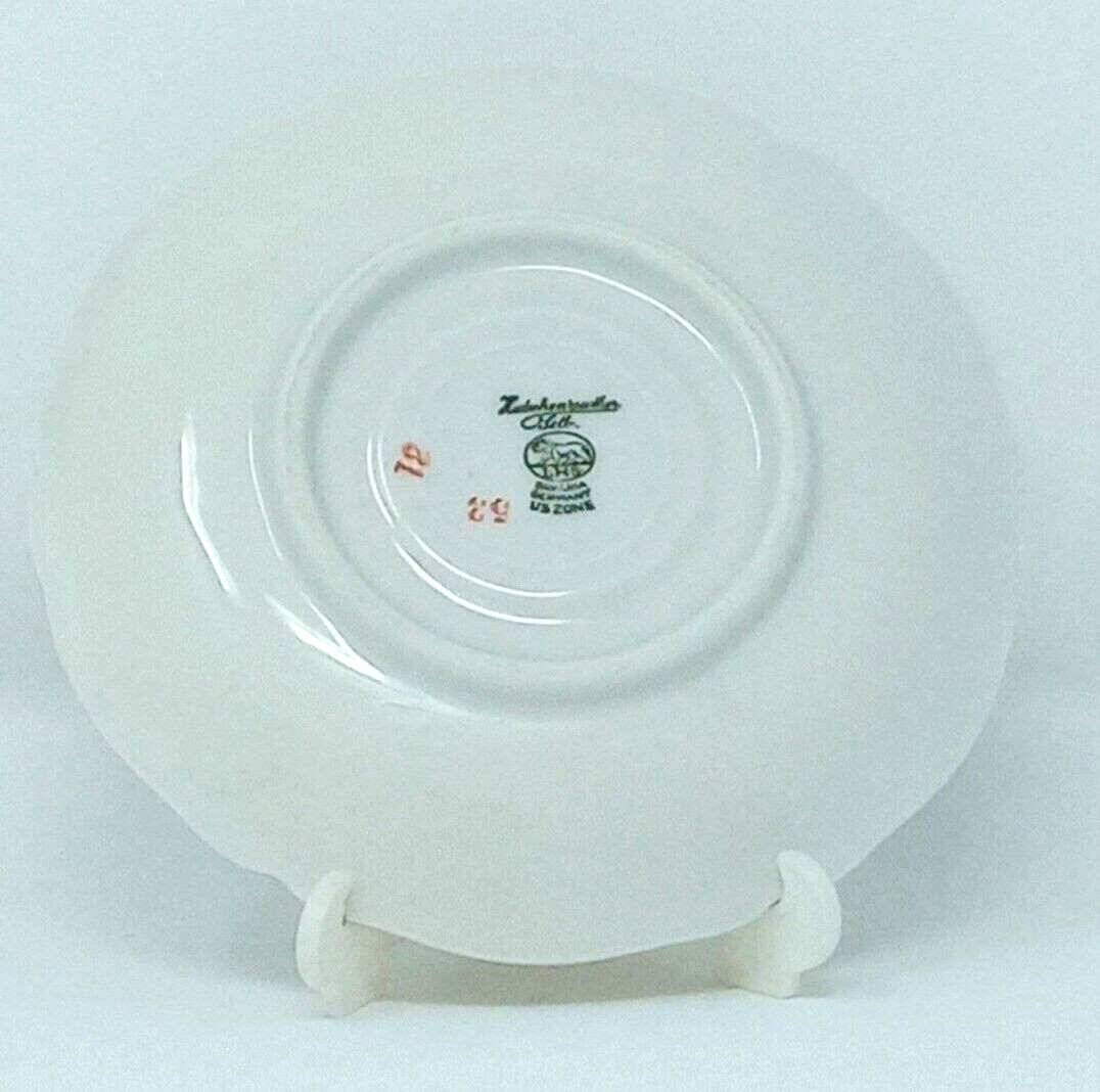 Hutschenreuther Bavaria Germany US Zone Floral Flowers Saucer Plate EUC