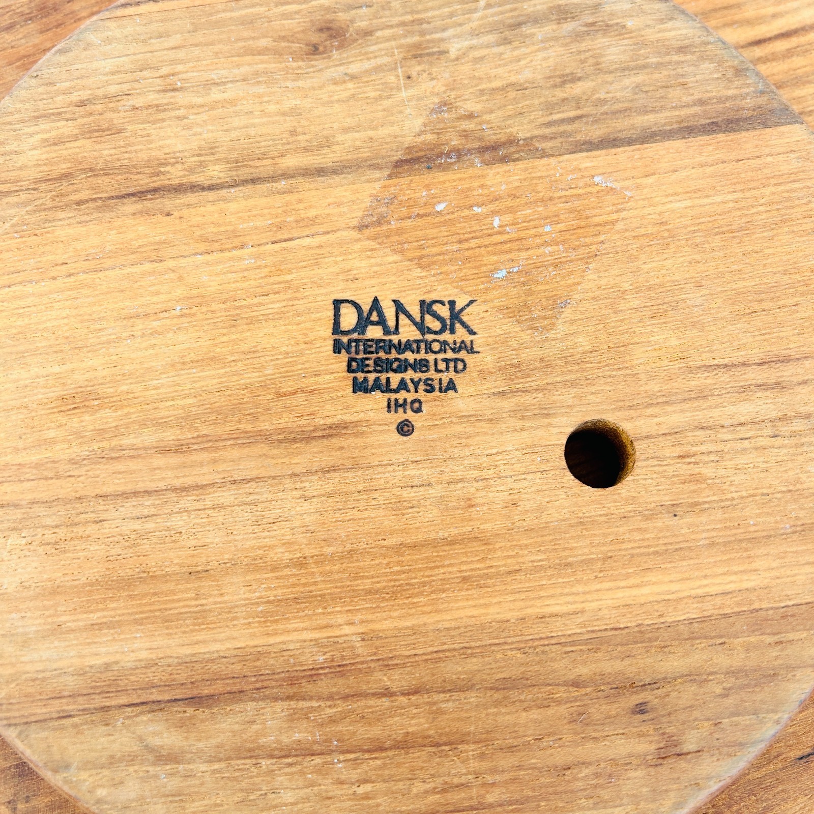 Dansk Teak Lazy Susan Base Condiment Turntable 15.75 inch Scandinavian Vintage