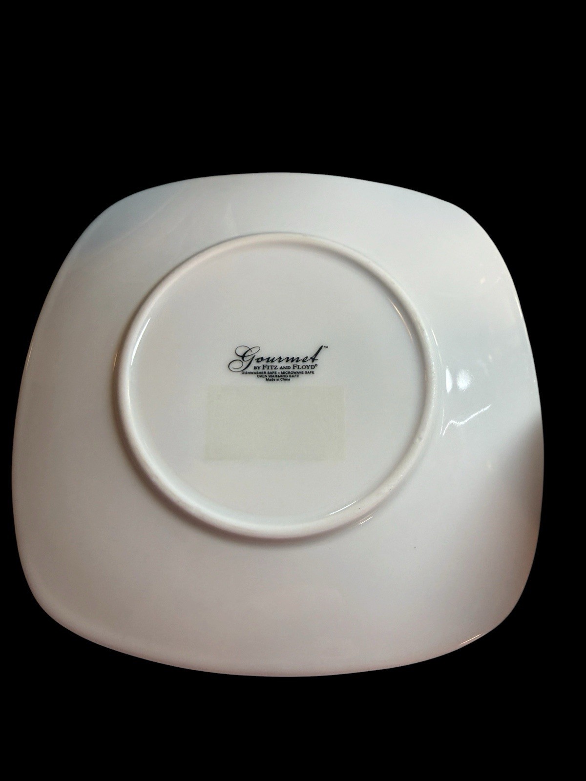 Gourmet FITZ & FLOYD Classic White Porcelain Square Cup Saucer Set of 6
