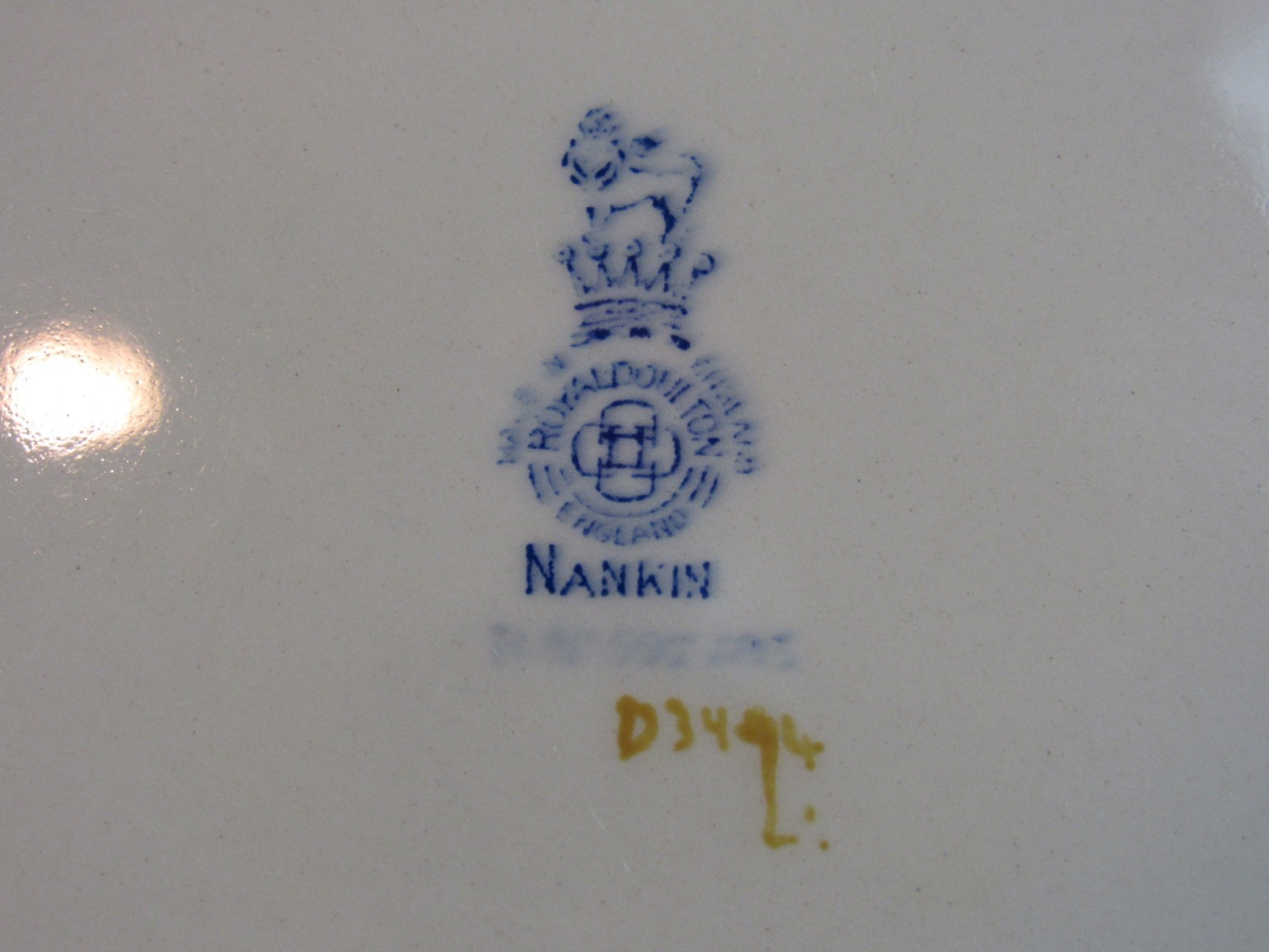Royal Doulton Burslem Nankin 6.5″ Side Plate Green Trim Older 1879 -1902