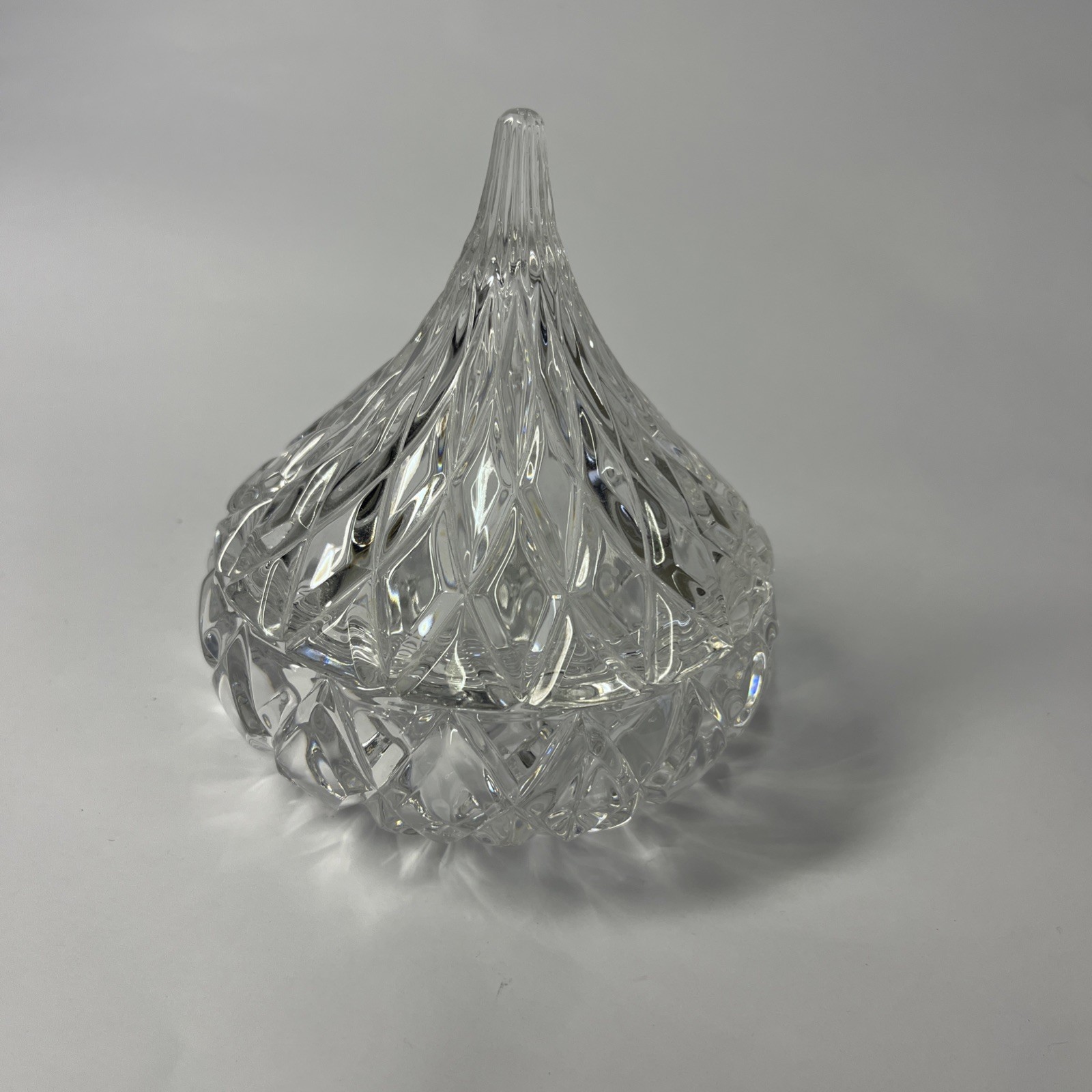 Godinger Shannon Hershey’s Kiss Candy Dish Trinket Covered Cut Crystal Glass