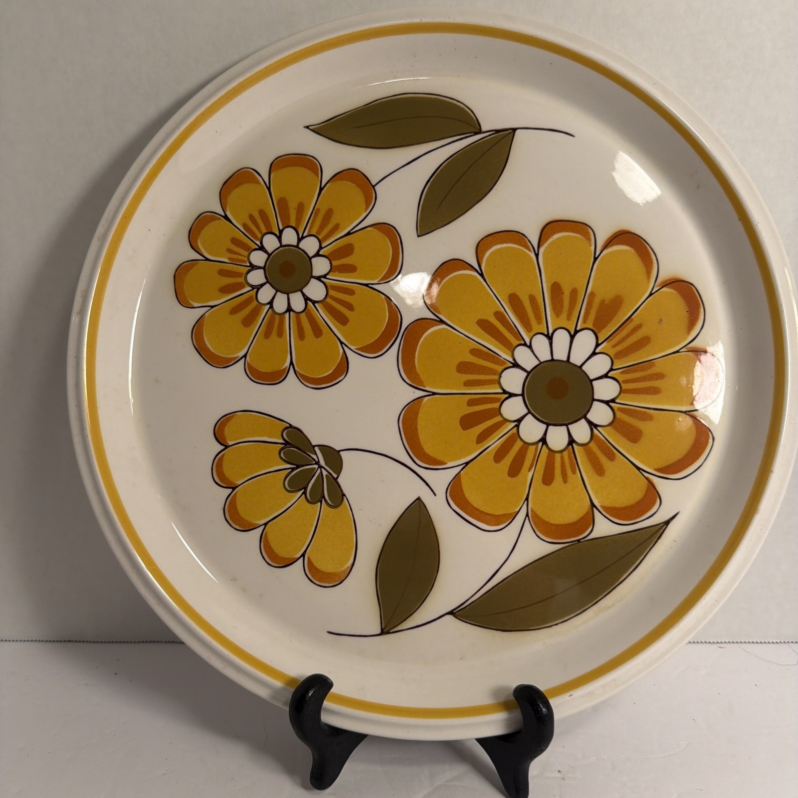 1970’s Mikasa Light n Lively Happy 12″ Retro MCM Platter Chop Plate Serving Dish