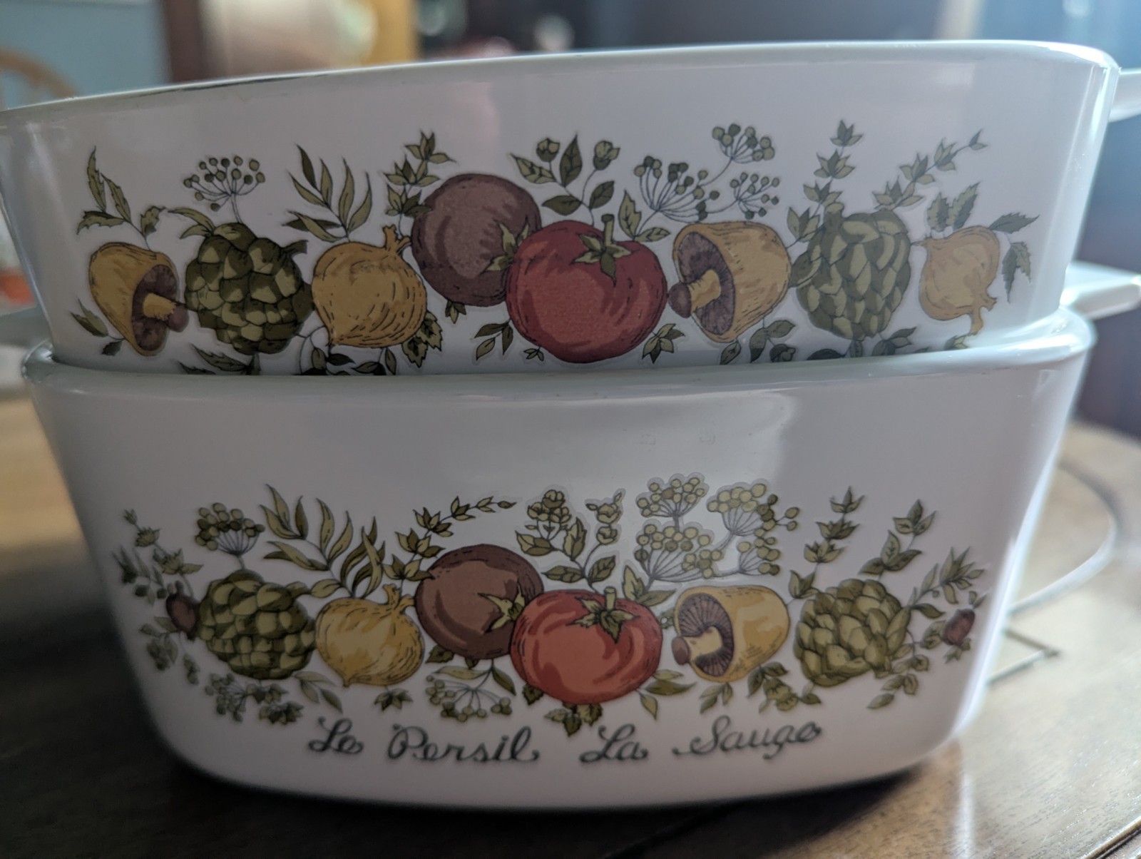 Vintage Corning Ware Spice O Life 1.5, 1 Qt Casserole Dish Set Of 2