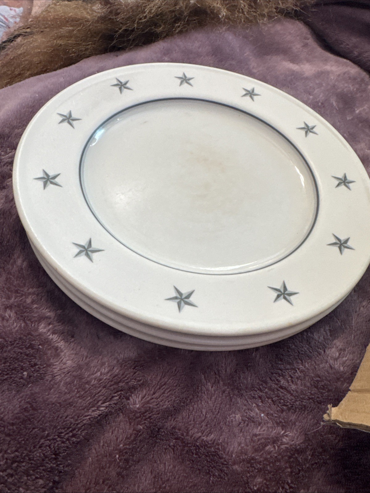 Mayer China United States Gray Line Plate 10”- Defect