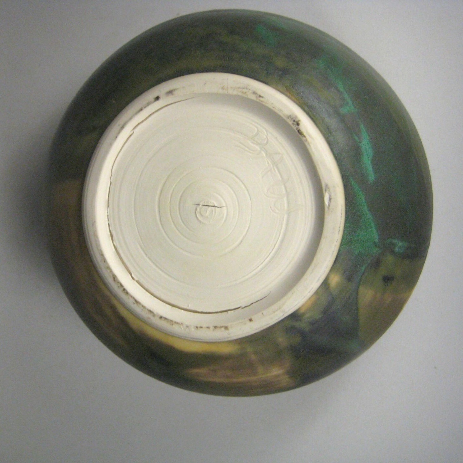 BAW Hand Made Ceramic Bowl 9 in Pottery Art Home Decor Handmade Signed