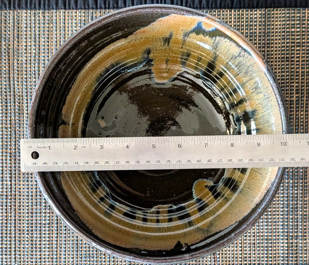 Large Hand Thrown Glossy Glazed Studio Pottery Bowl