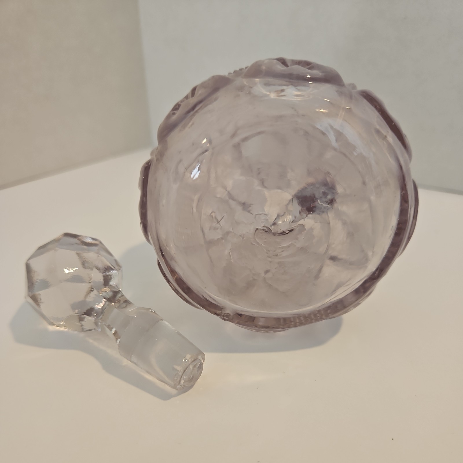 Diamond Cruet Violet Tinge #488 Ohio Flint Glass Co. Dunkirk, Indiana EAPG