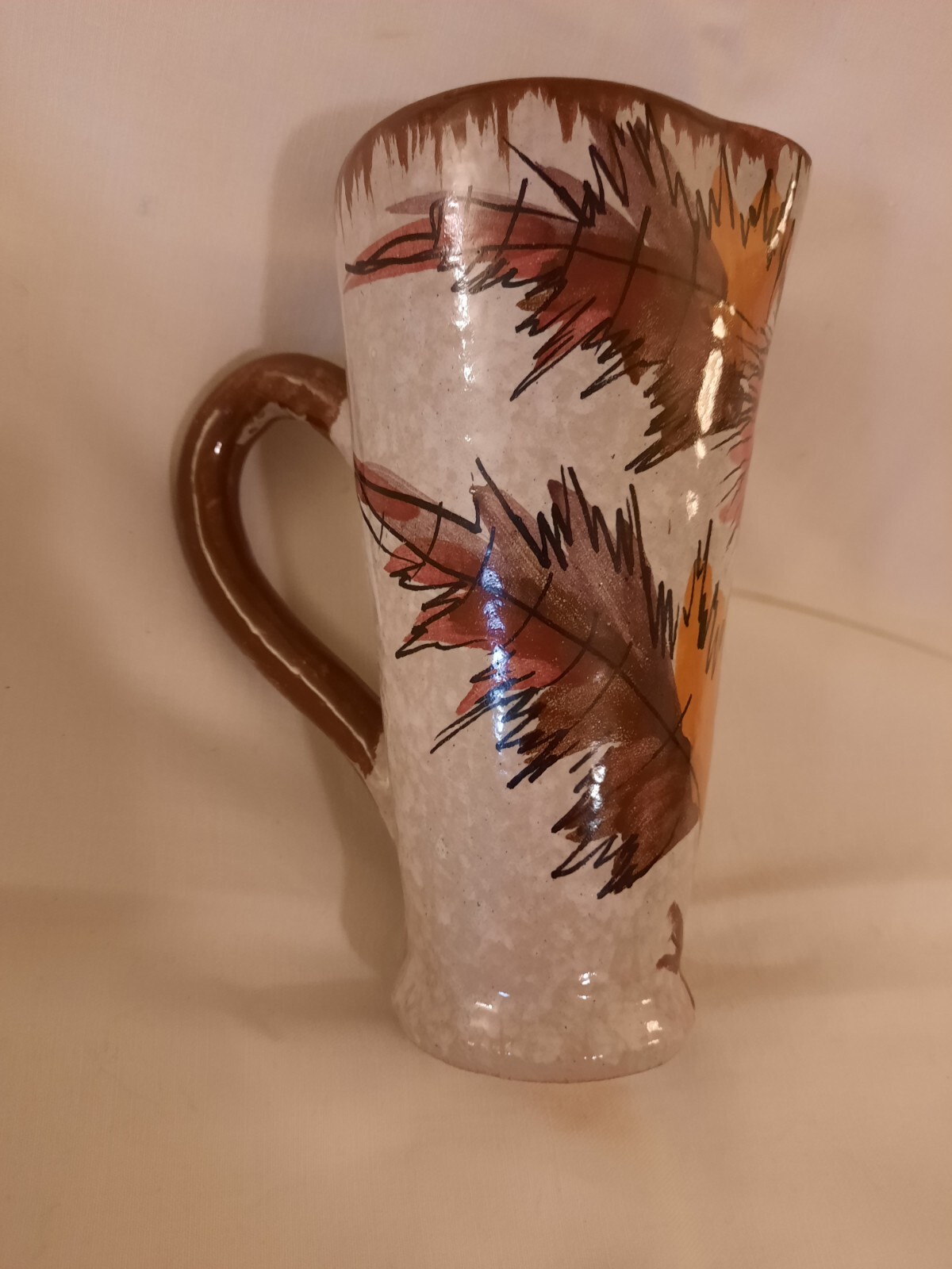 Italian Handpainted Decorative Pitcher Serveware Pottery