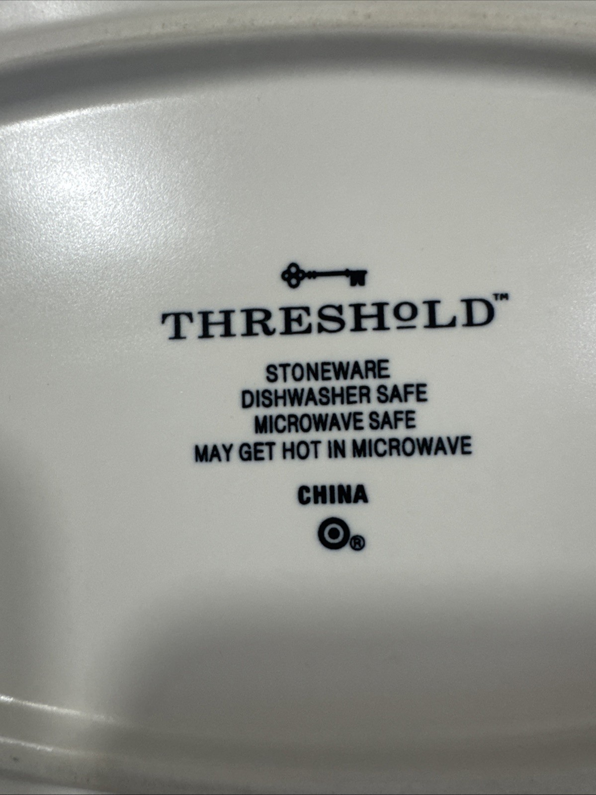 Threshold White Platter W Gold Trim, 15” Christmas