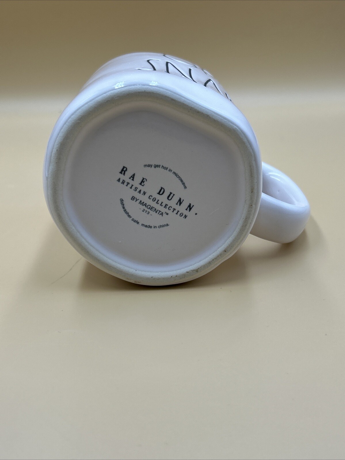 Rae Dunn Christmas OH SNAP! Green and White Ceramic Mug