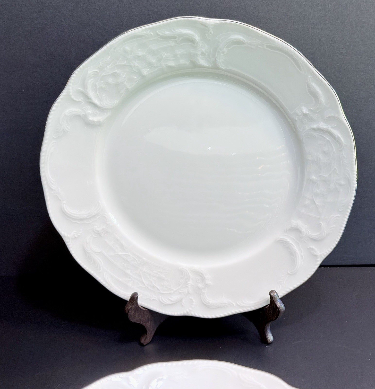 VTG Rosenthal Germany Sanssouci White Embossed 15Pc Dinner Set 5place Setting EC