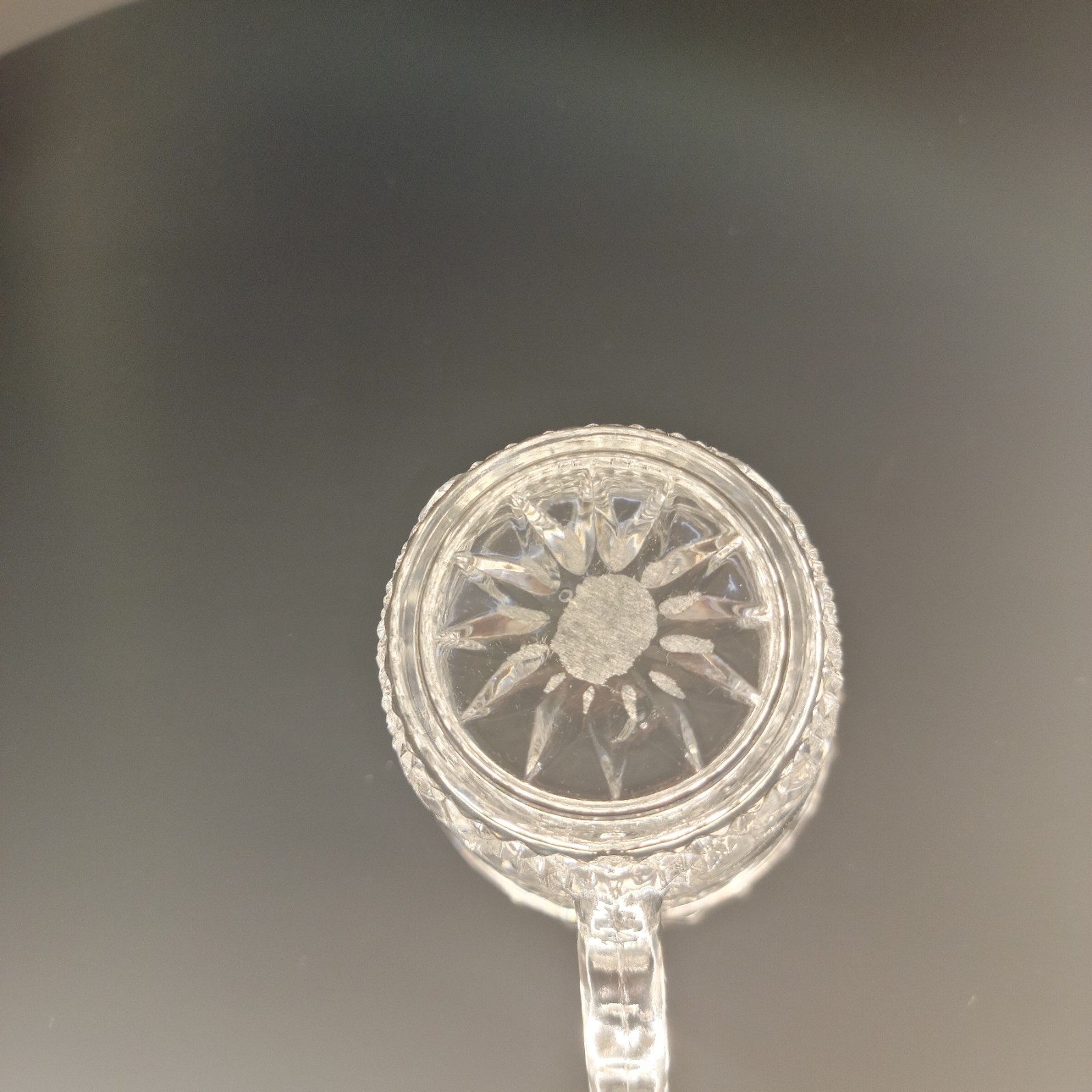 Vintage 1985 FTD Diamond Pattern Crystal Pitcher Creamer Pressed Glass 5.5”
