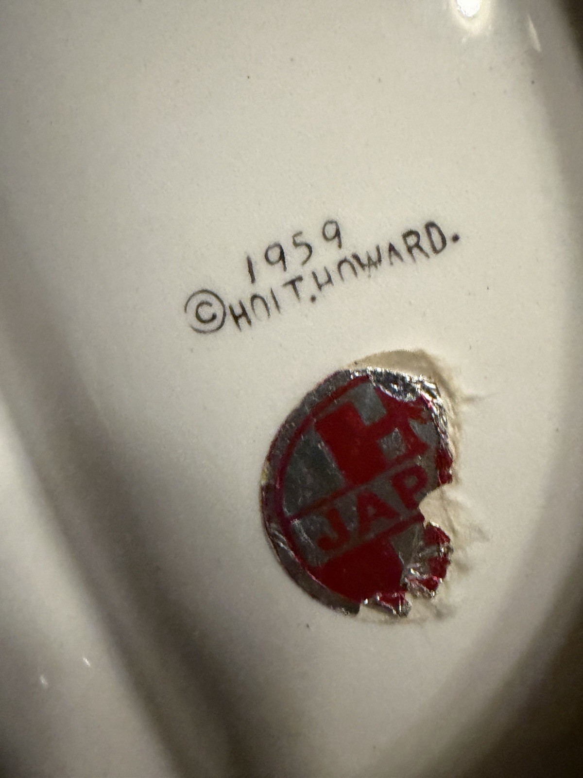 Holt Howard 1959 Santa Face Ceramic 2-Compartment Divided Dish Japan