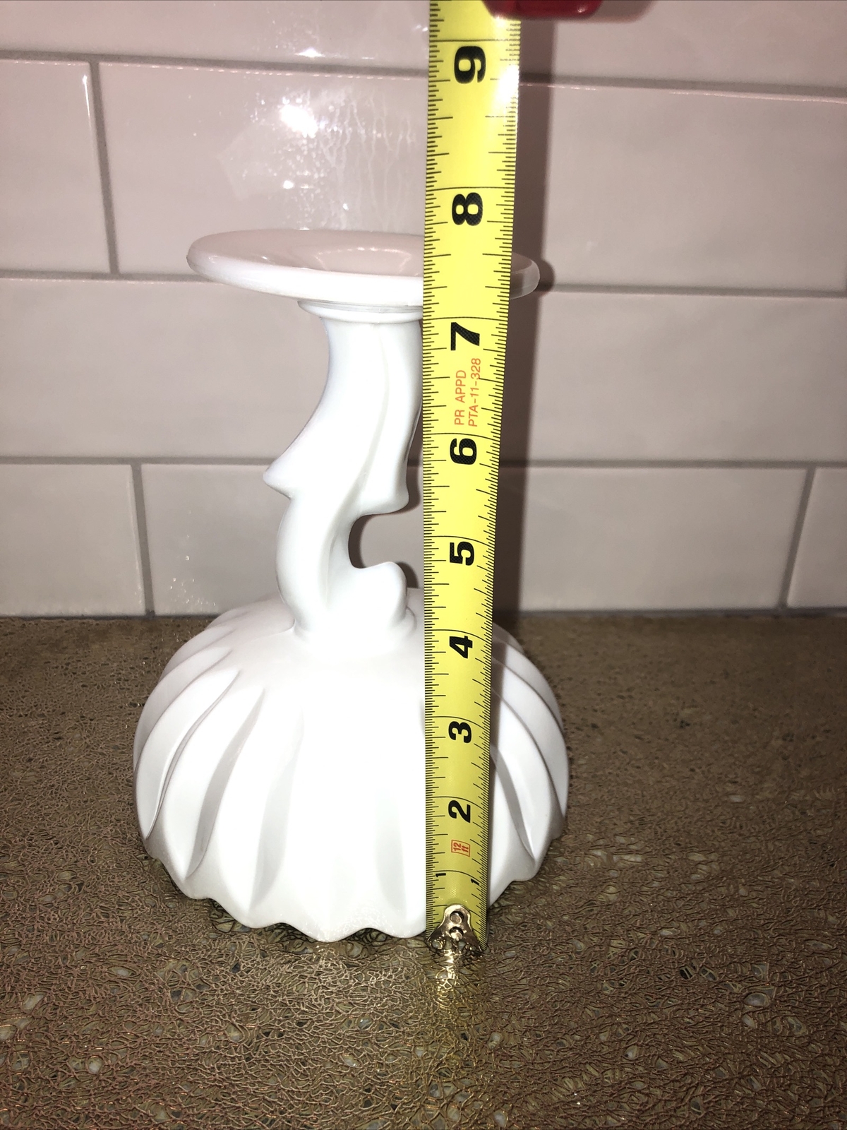 Vintage Indiana Milk Glass Large Tulip Pedestal Bowl 6” round 7” Tall Candy Dish