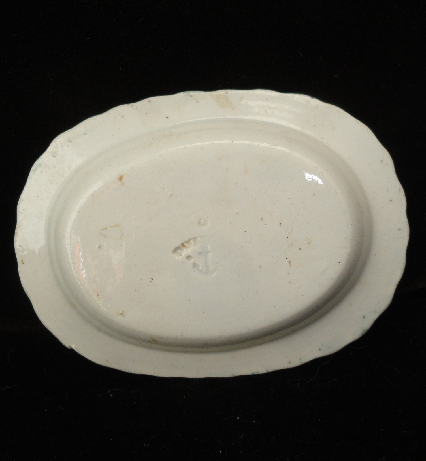 Green Feather Edge Shell Edged Pearlware Toy Platter Davenport c 1825