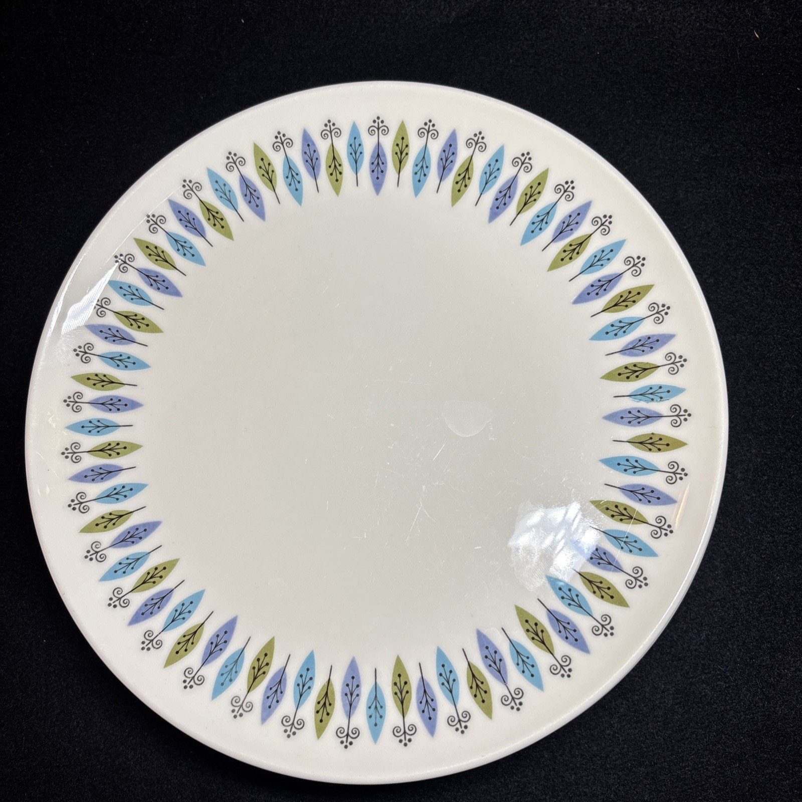 Vintage Syracuse China Carefree Nordic 10” Salad Plates Set of 6 USA