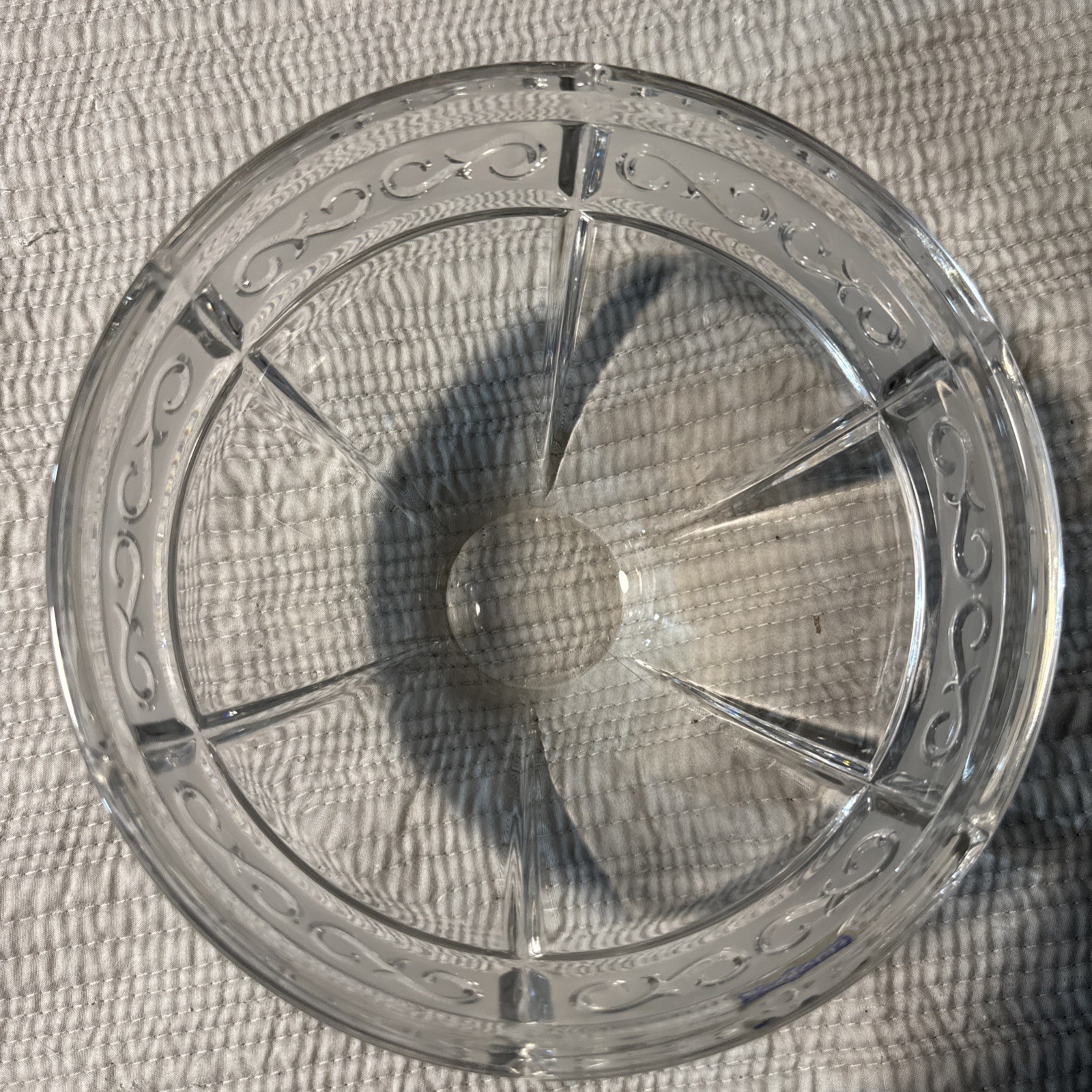 MARQUIS by Waterford Crystal Bowl 7″ x 5″ Frosted Details Art Deco
