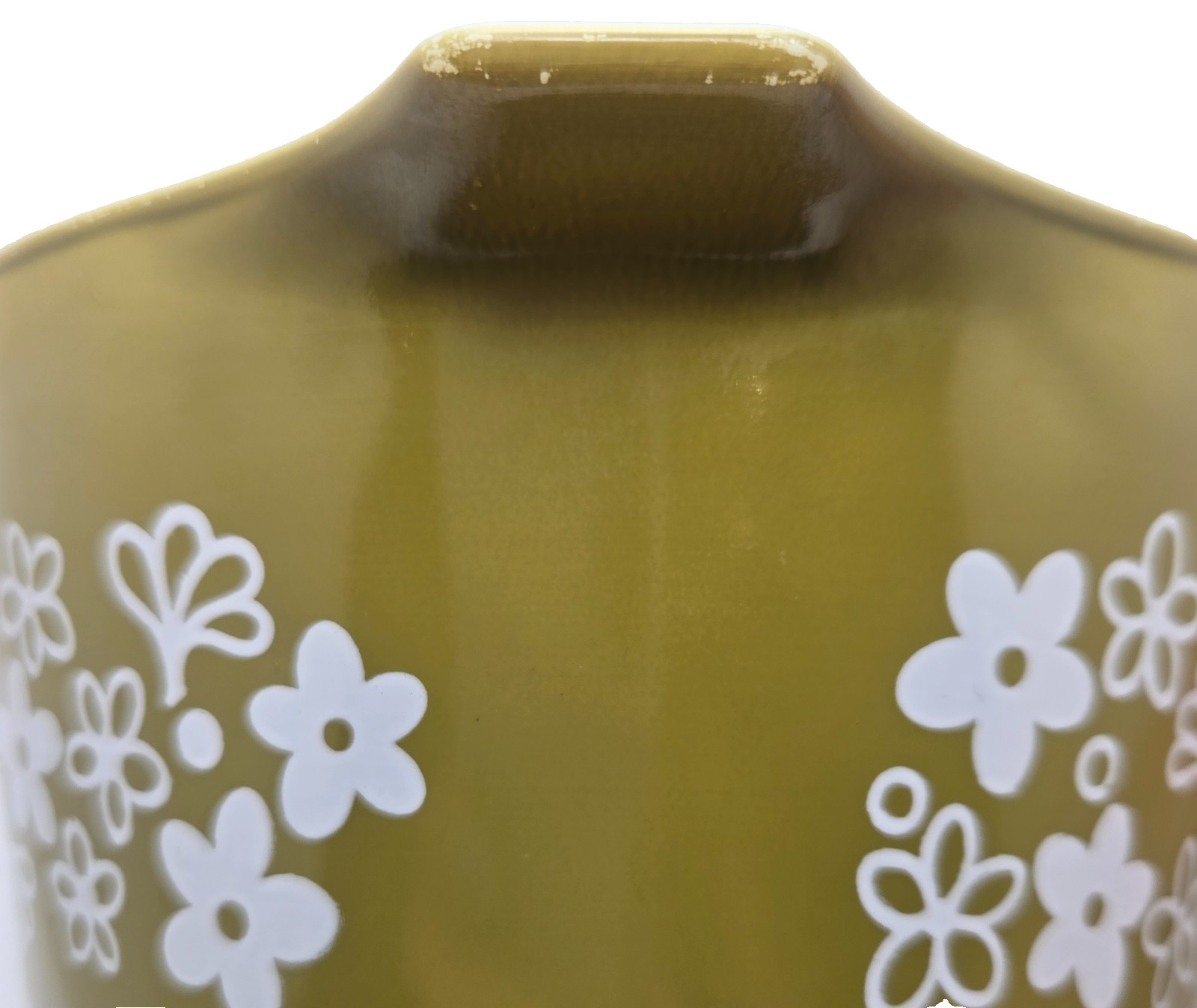 Vintage Pyrex 473 Spring Blossom Green Crazy Daisy 1 Qt Casserole Dish No Lid