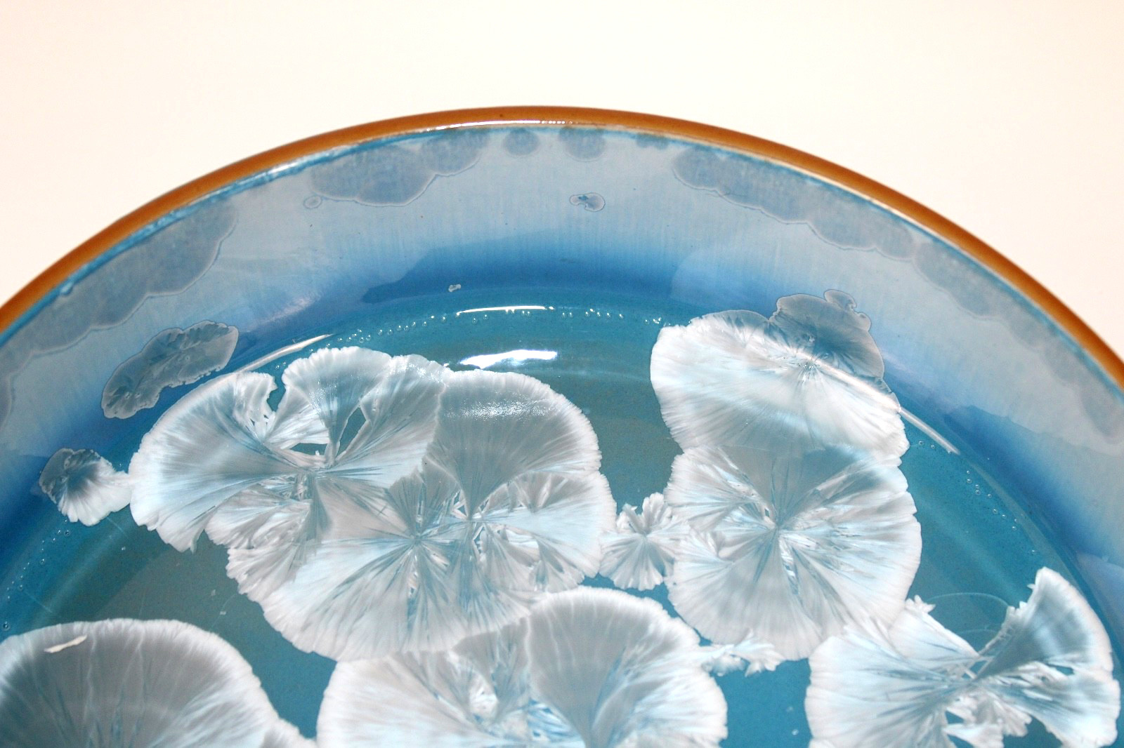 Studio RAW Amsterdam Crystalline Glaze Bowl 7.5″ Blue Art Pottery Handmade Dutch