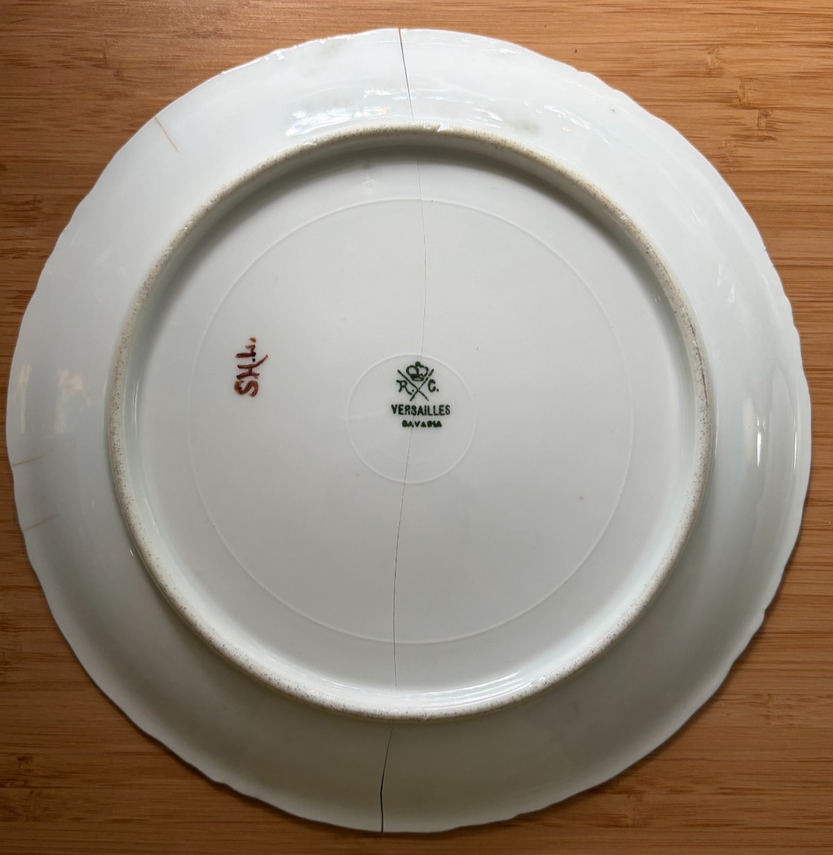 Antique Rosenthal RC Versailles Bavaria Hand Painted Floral Plate 7.75″ AS IS