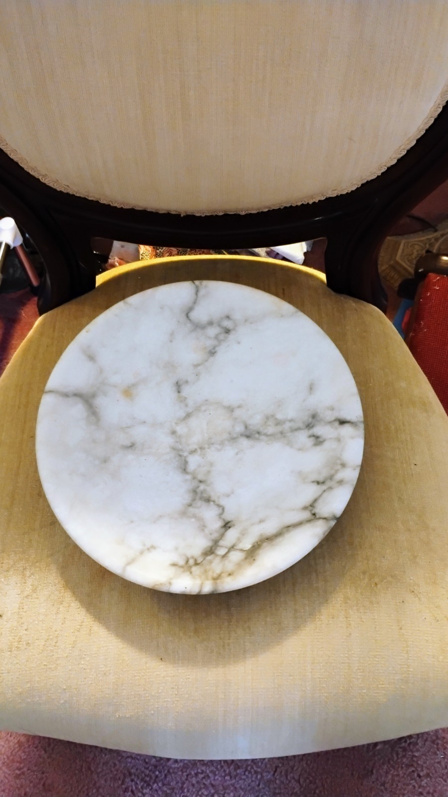 Vintage Italian Alabaster White Marble Compote Fruit Bowl Centerpiece