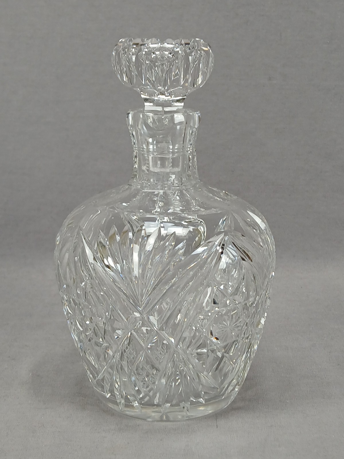 Signed Hawkes Marion Pattern American Brilliant Period Cut Glass Whiskey Jug