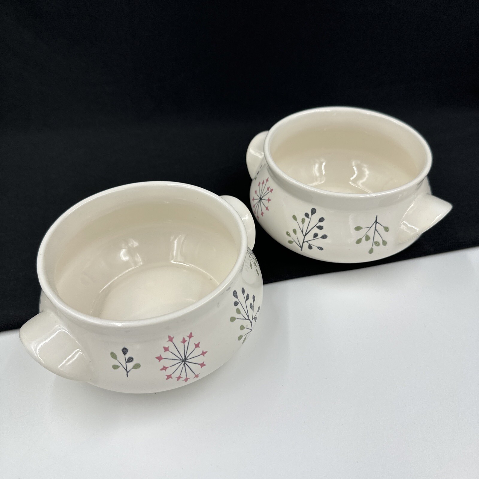 Franciscan Echo (2) 4” Individual Casserole Dish Without Lid USA •PRISTINE•