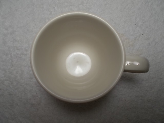 Vintage Homer Laughlin China Gothic Ivory White Stackable Coffee Tea Cup Mug