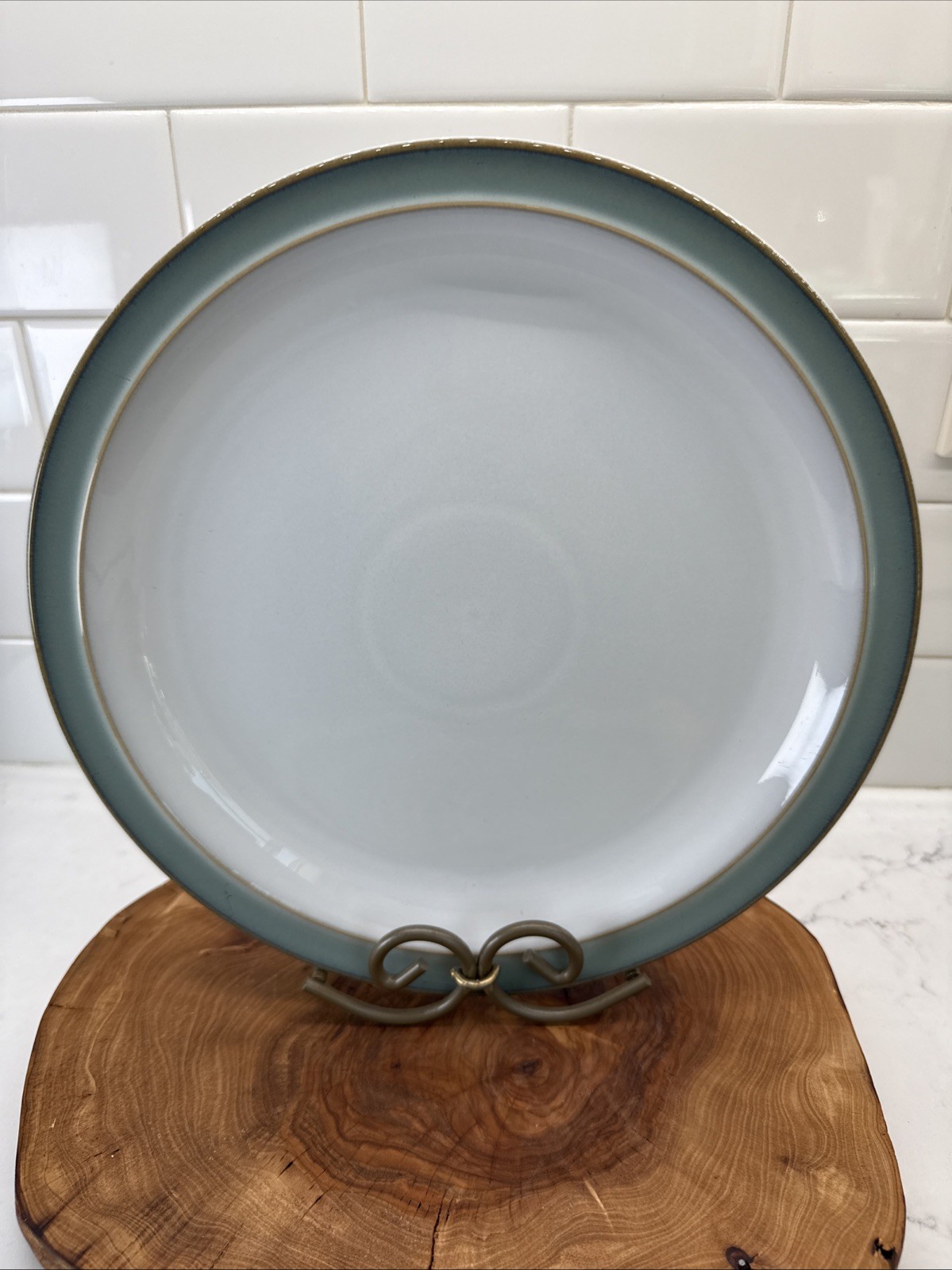 4-Denby England Regency Green 10 3/8″ Dinner Plates
