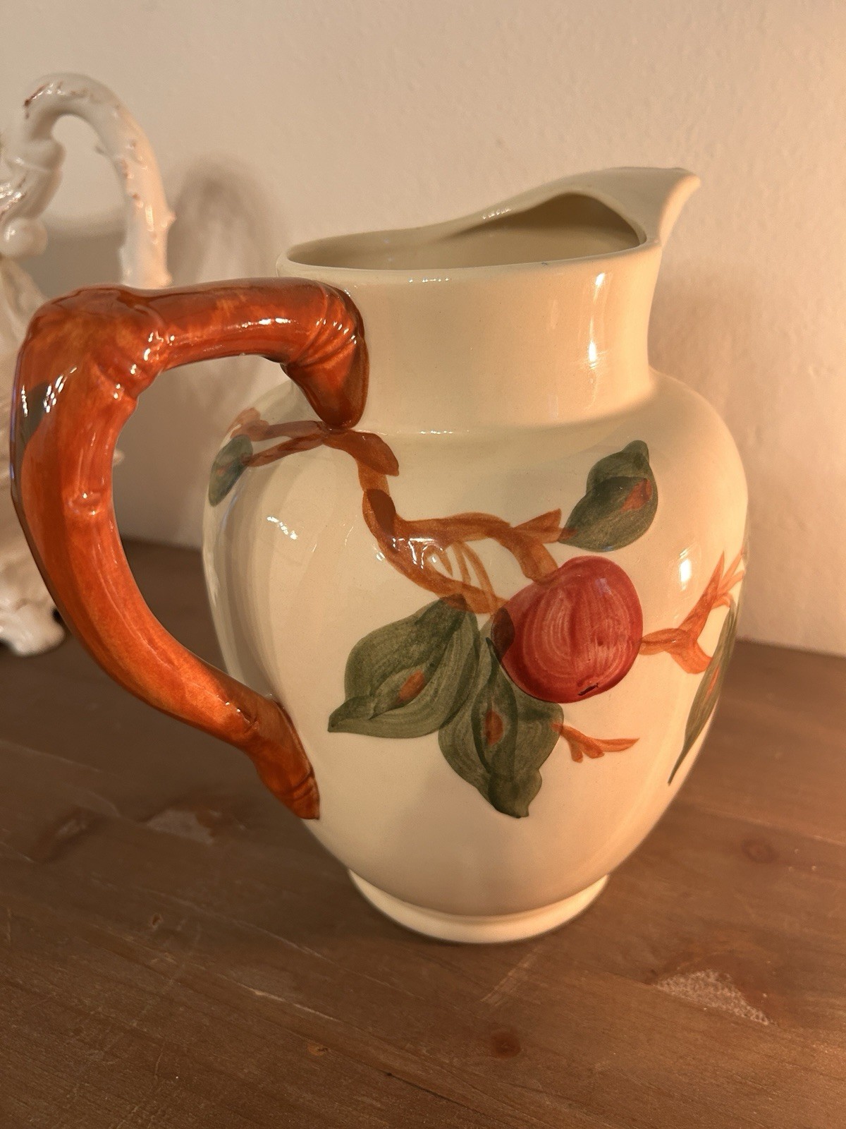 Franciscan Apple Earthenware Pitcher US Vintage Handled Water Milk Juice Pitcher