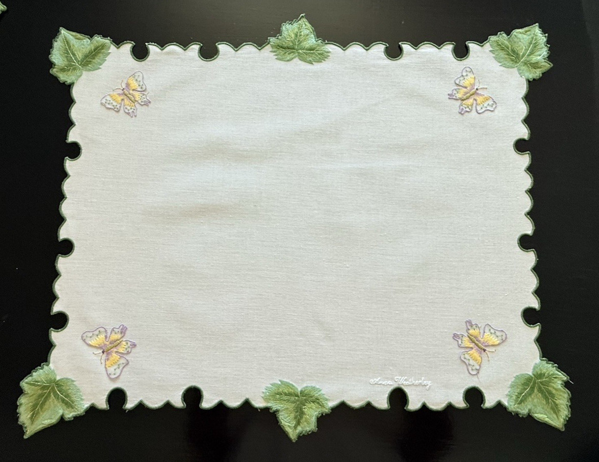 Anna Weatherley Butterfly Ivy Garland Set of 8 Placemats ( Astonishing find! )