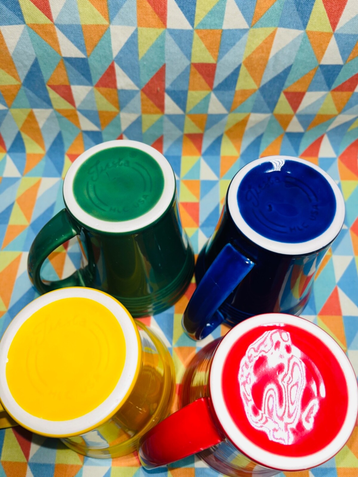NEW set of 4 FIESTA LATTE bistro MUG 18 oz mixed colors FIESTAWARE Ships Free