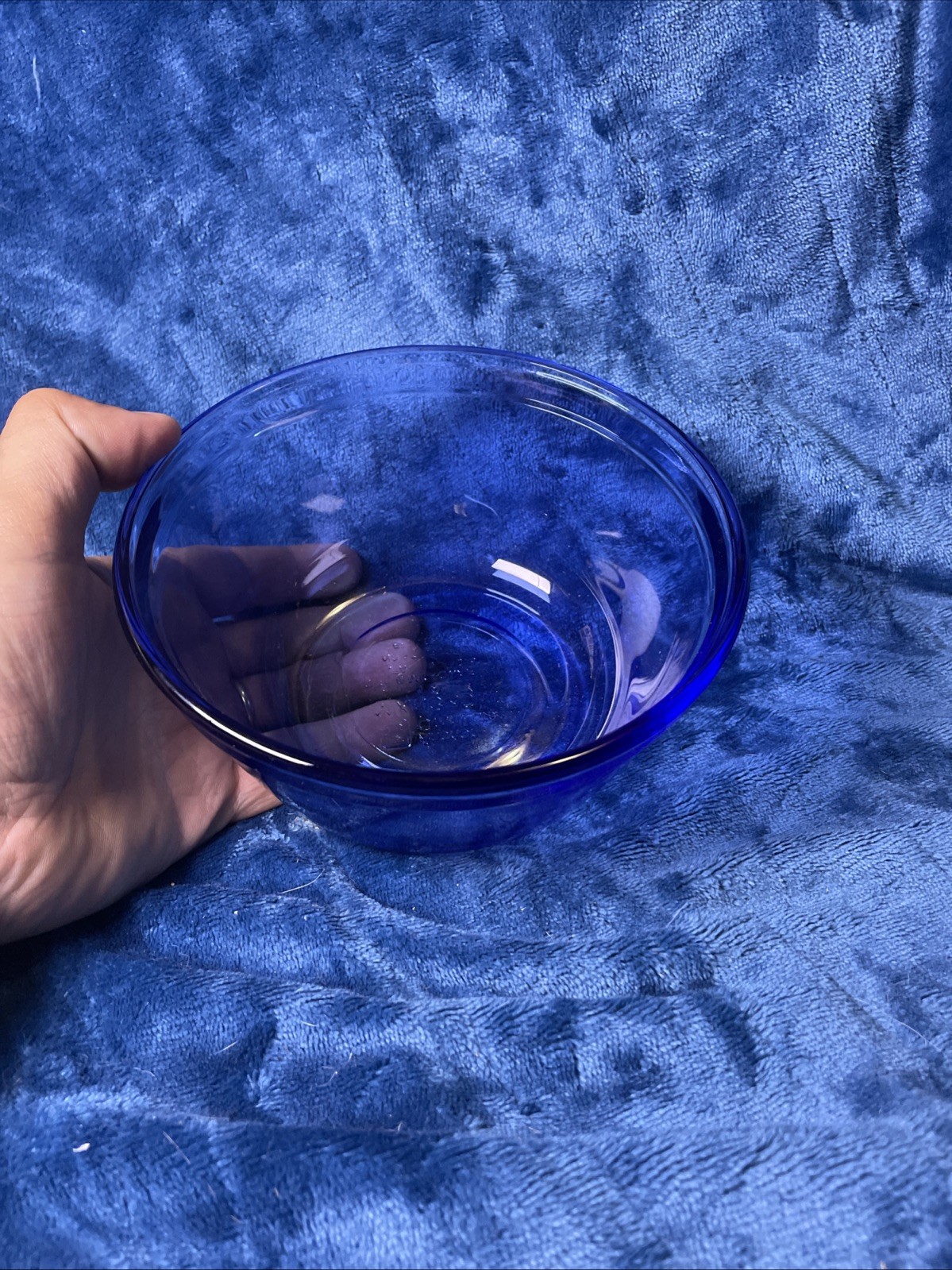 Anchor Hocking Ovenware Cobalt Blue Glass Mixing Bowl 1 QT 1056