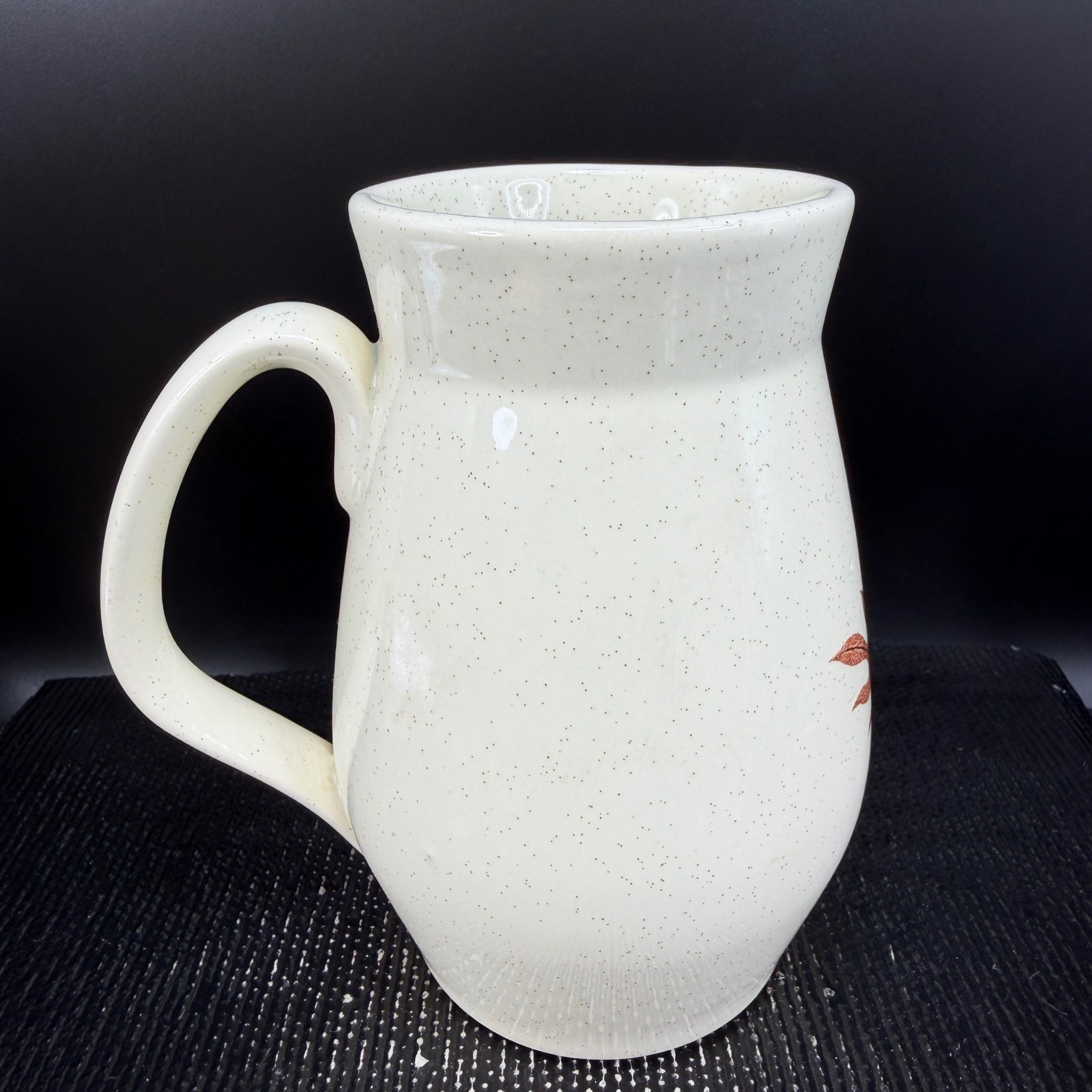 Franciscan Autumn Mug Cup Vintage Speckled Earthenware Leaves MCM California 5in