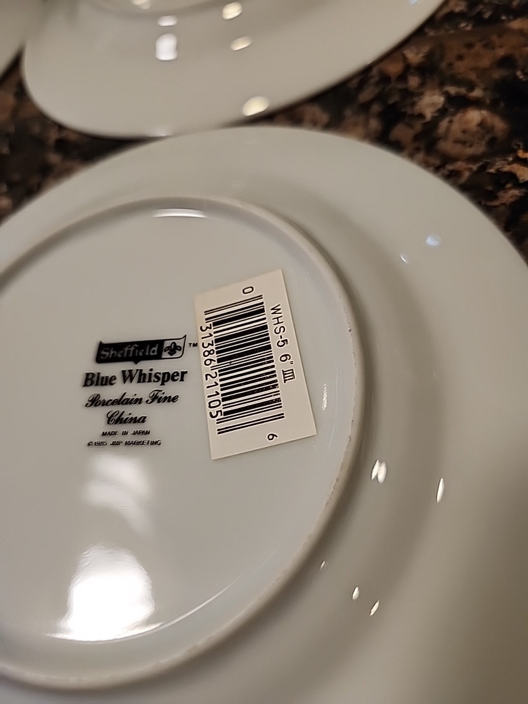Sheffied Blue Whisper Fine China Set Of 8 (6) Bread Butter 6 3/8″ (2) Saucers 6″