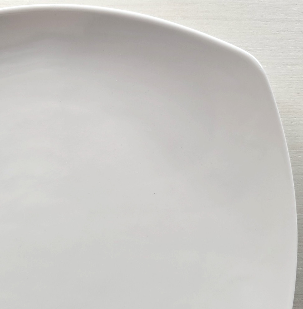 3 Churchill Recline Square Salad Plate Set White Elegant Serving Dining Dish Lot