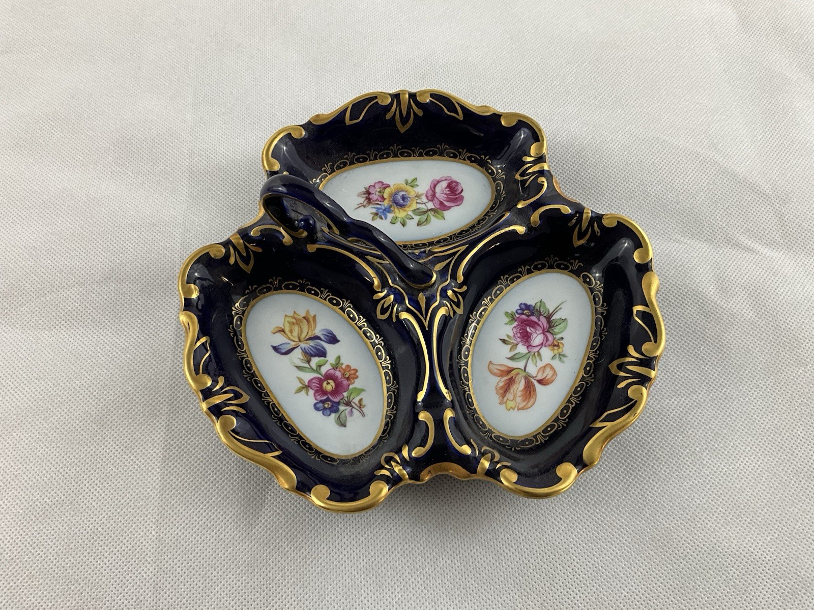 Jimenau Graf Von Henneberg Porzellan Echt Kobalt 1777 Kobalt Blue And Gold Dish
