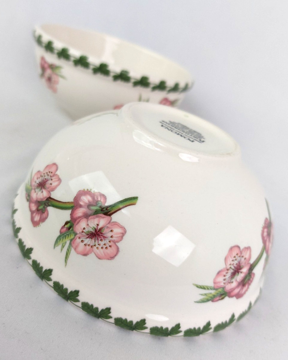 2 Portmeirion Pomona Individual Salad Dessert Fruit Bowls, Squash Pear, 5.5 In