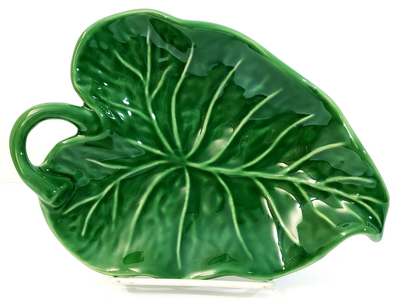 Noble Excellence Dark Green Leaf Shaped Plate 8.5″ x 6″