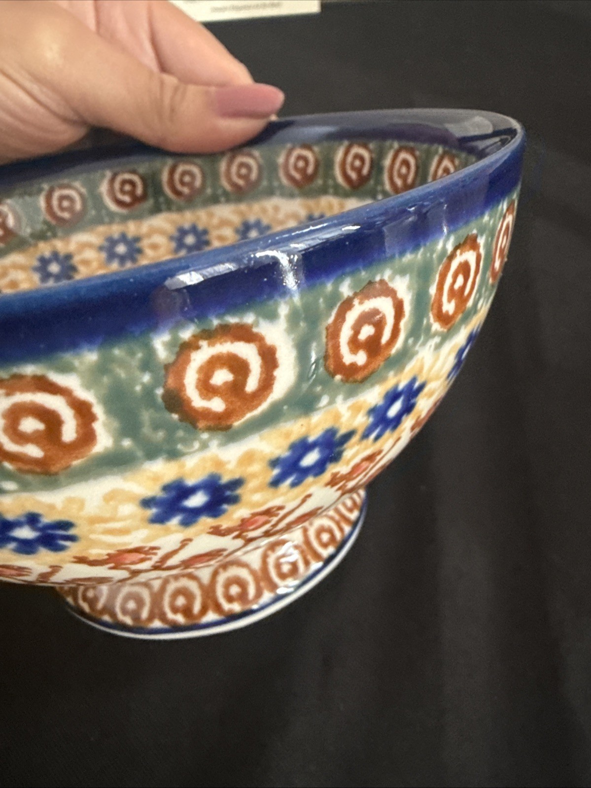 Bowl with Pedestal UNIKAT Made In Poland
