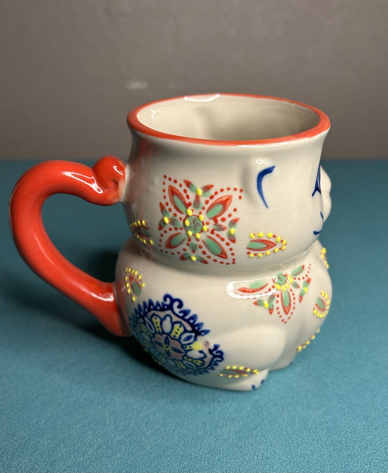 Anthropologie Yokohama Hand Painted Dog Cat Coffee Tea Mugs Cups