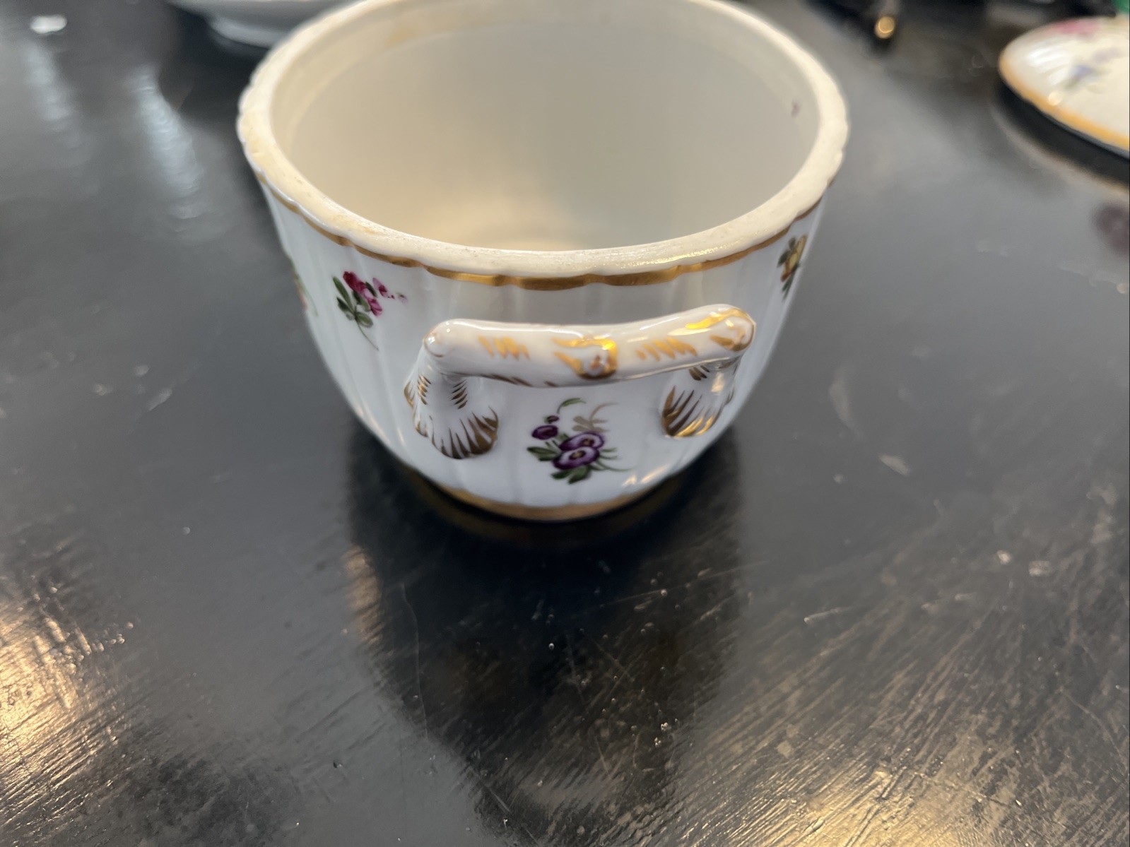 Antique Schierholz (Plaue) Handle Lidded Box with Saucer – Circa 1905 Two Piece