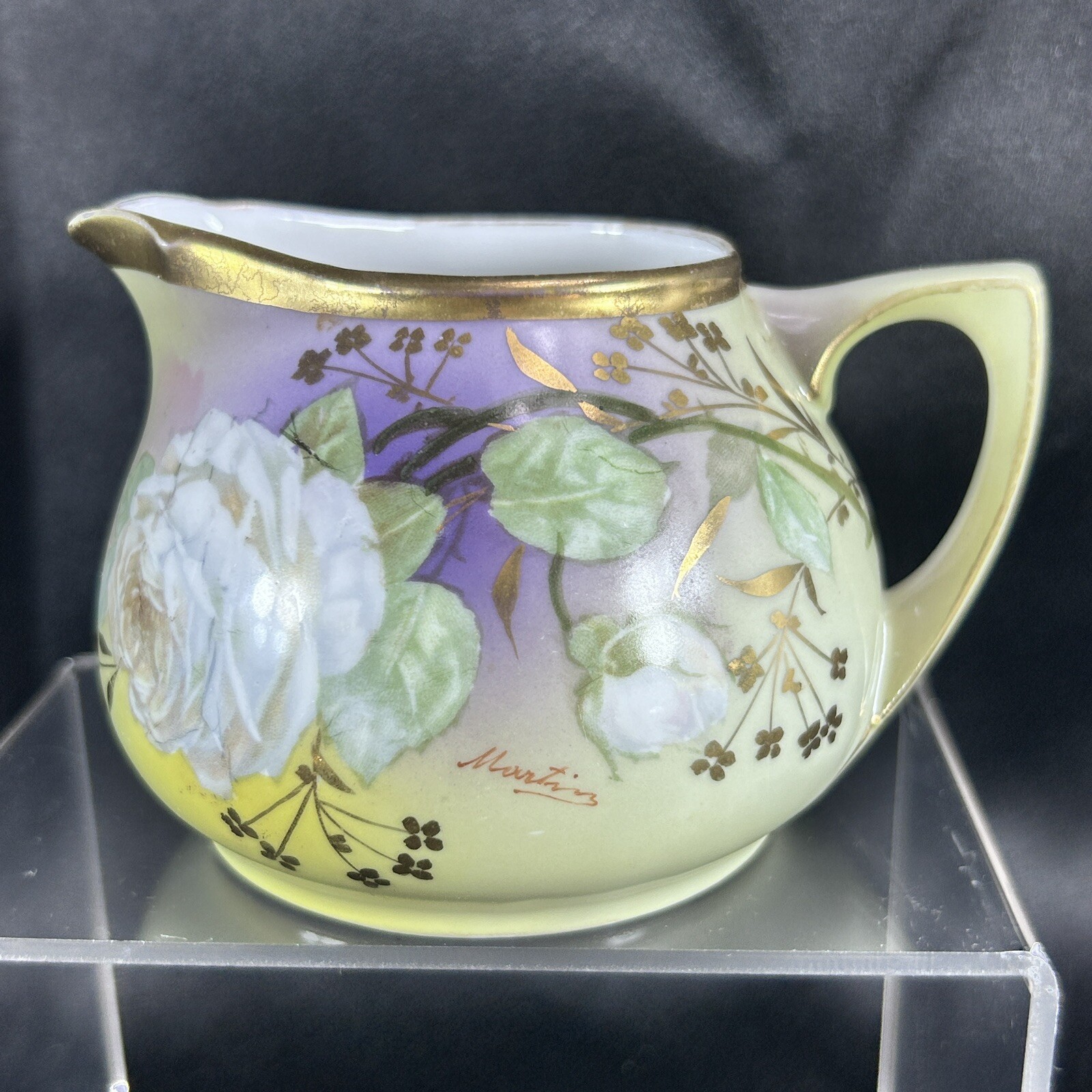 Antique 1899-1918 O & EG Royal Austria Hand Painted Creamer ~ Signed MARTINEZ
