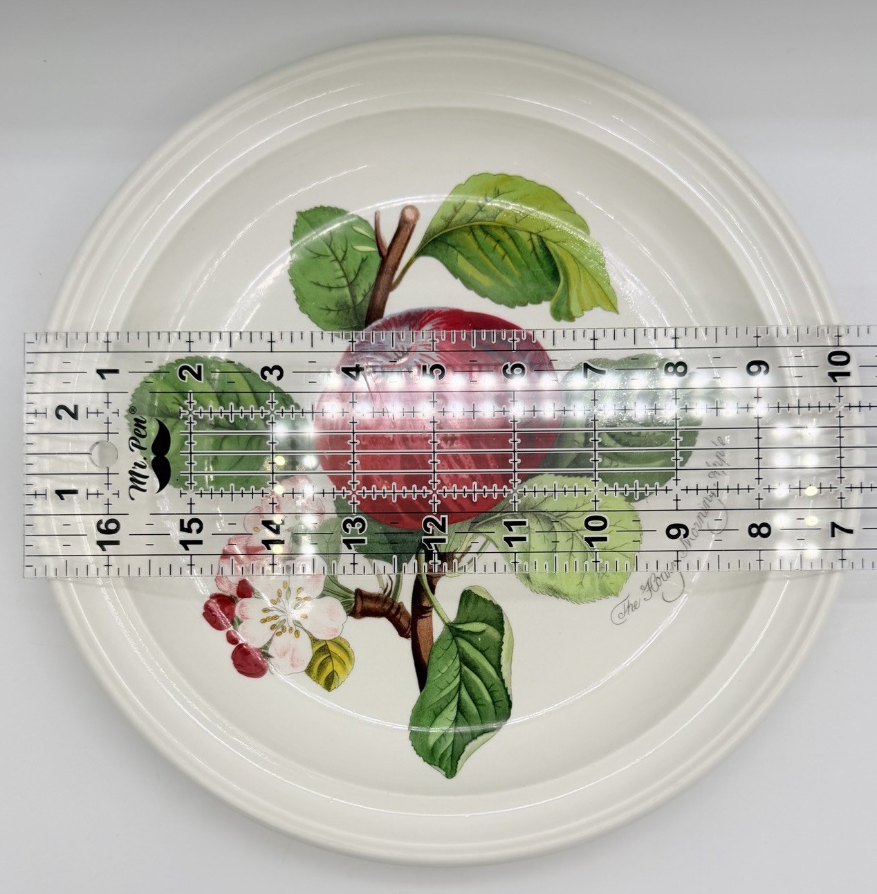 Portmeirion Pomona Dinner Plate The Hoary Morning Apple 10.5″ Vintage Red Stamp
