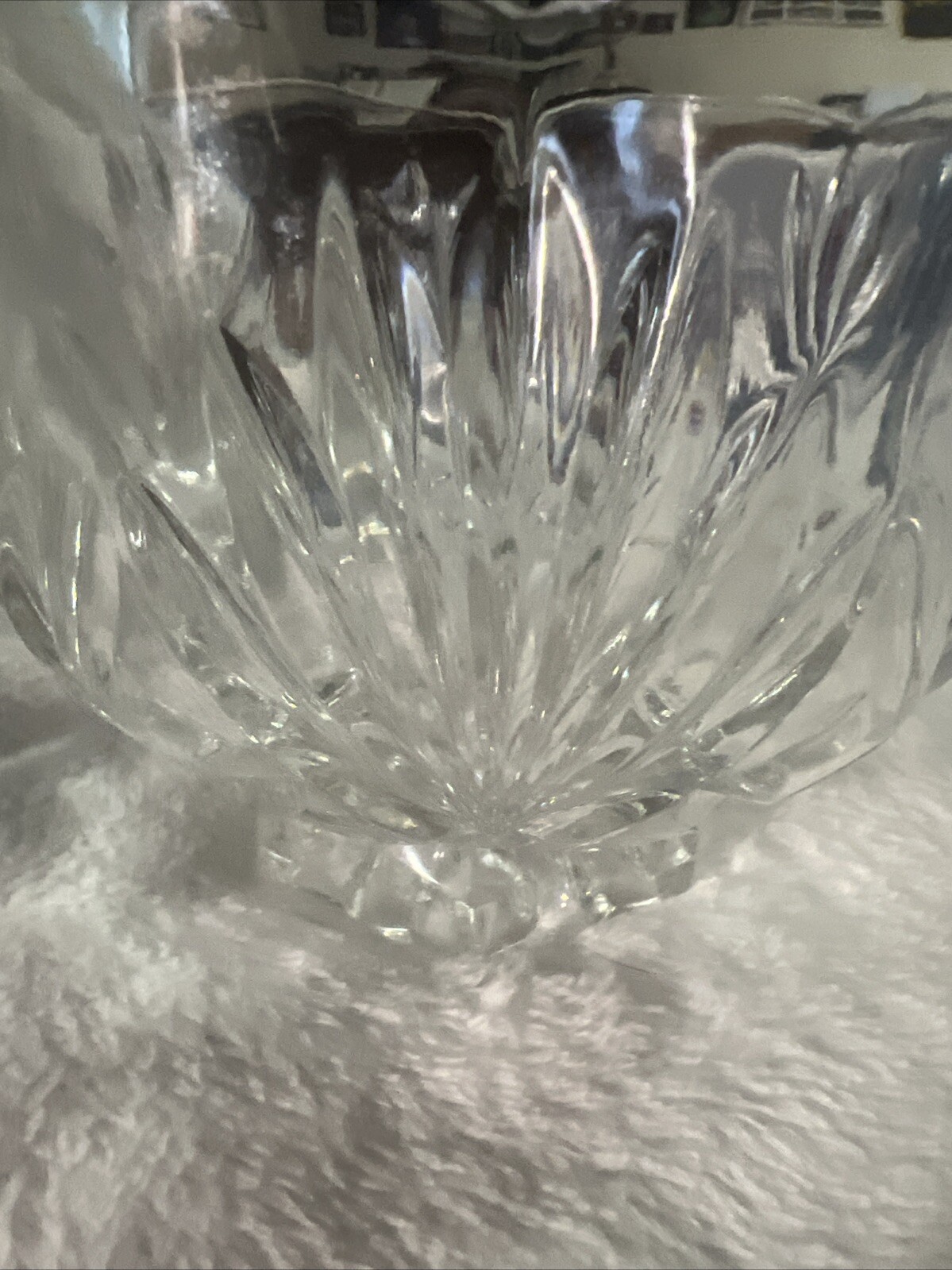 Crystal Bowl 5 In Scalloped Edge Heavy Candy Fruit Dip Dish