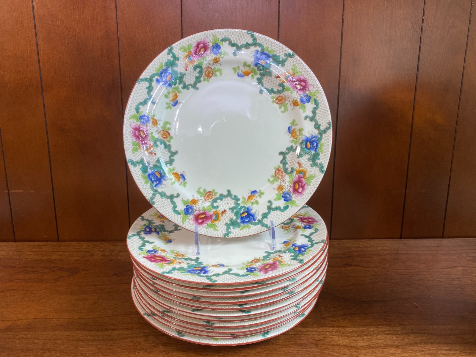 ca. 1930s ROYAL CAULDON bone china dinnerware, cups set, 48pcs, gorgeous