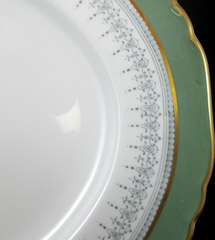 Royal Worcester Regency Green and Gray 15 Inch Oval Platter Z2730